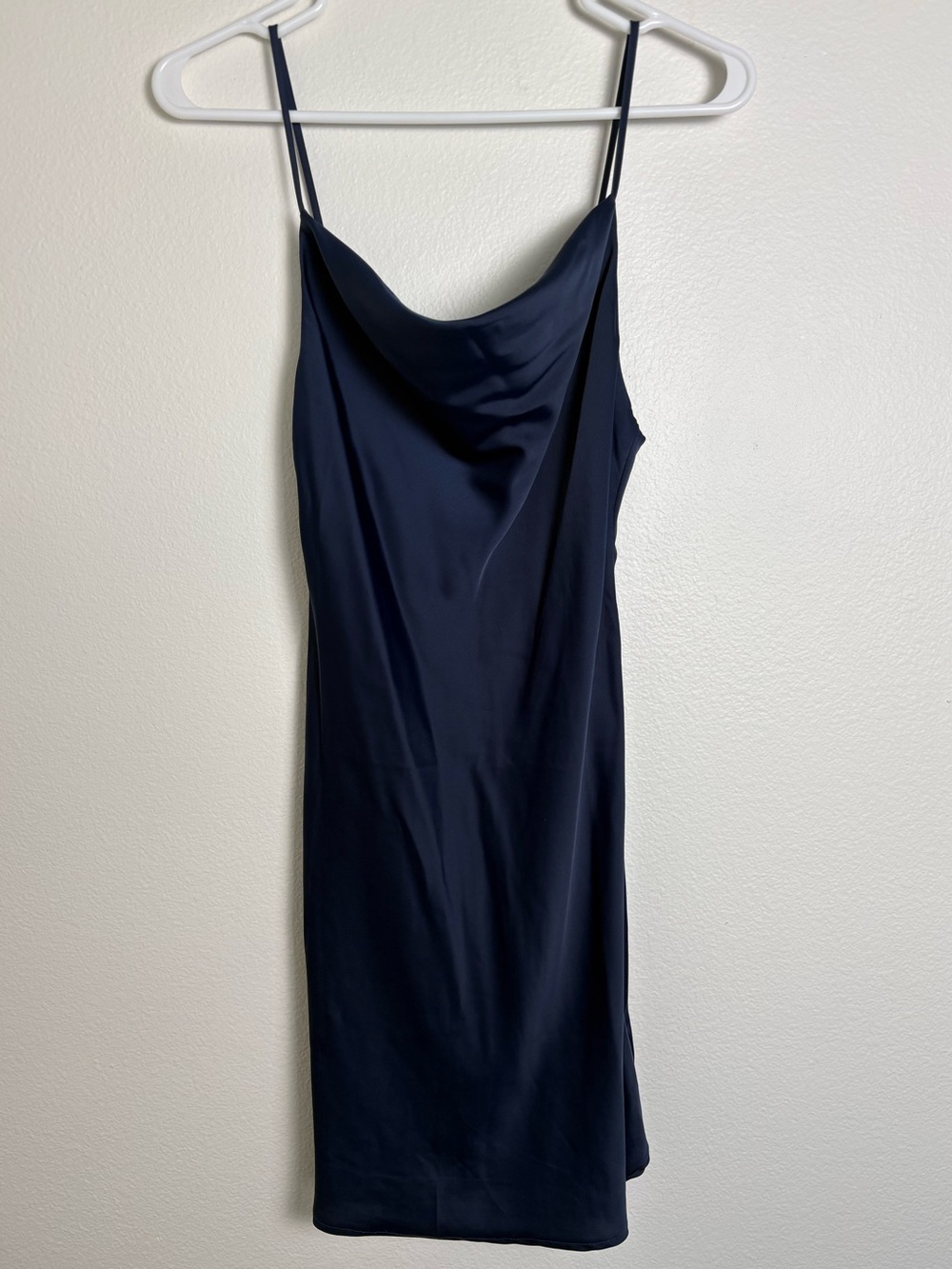 Urban Outfitters Navy Cowl Slip Mini Dress Size Small